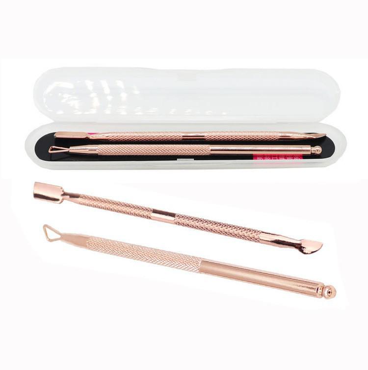 In-Stock Stainless Steel 2-Piece Nail Polish Remover & Cuticle Pusher Set