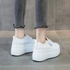 Fashion Top quality 8cm Cow Genuine Leather Spring Casual Chunky Sneakers Women Vulcanize Shoes Wedge Platform Wedge Comfy Pumps Autumn