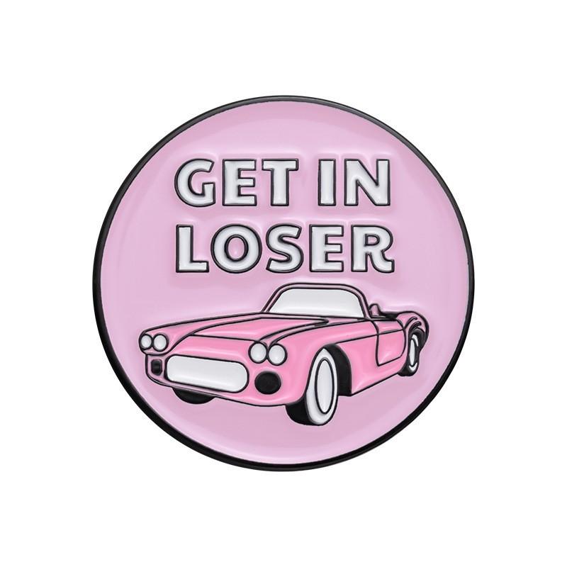 Brooch Cartoon Trendy Collection In Pink With Fun Letter Designs Perfect For Statement Accessories And Gifts