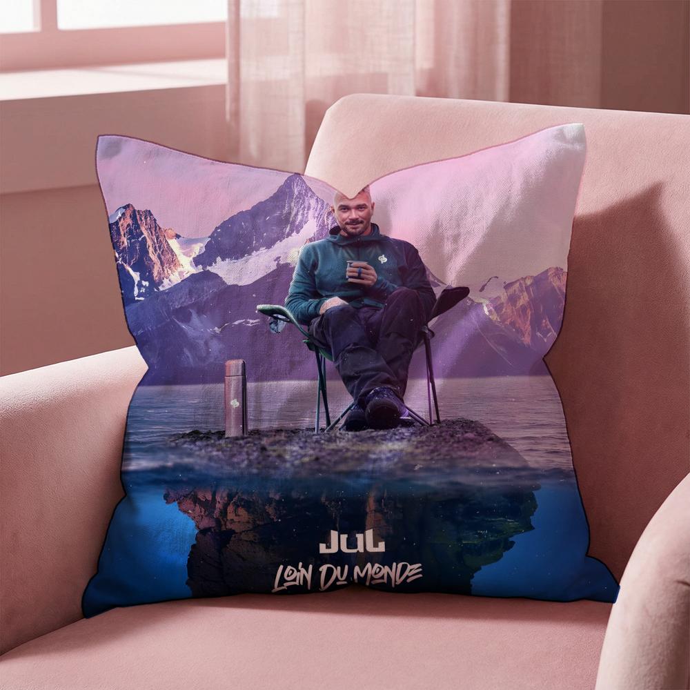 Rapper JuL C'est Pas Des Lol Cushion Cover Multi-Scene Pillow Cover for Home & Car - Reversible, Soft & Durable for Daily Use