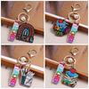 Geometric Shape Teacher's Day Keychain Wooden Pen Holder Key Ring  Graduation Ceremony