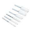 Bore Cleaning Brush Set, 6 Pieces with 1/4in Hex Shank, Wire Brush for Drill or Impact Driver (Nylon, White)