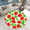 Round Carpet Family Living Room Strawberry Print Floor MATS Bedroom Kitchen Non-slip Carpet Doormats Room Decor Home Decor
