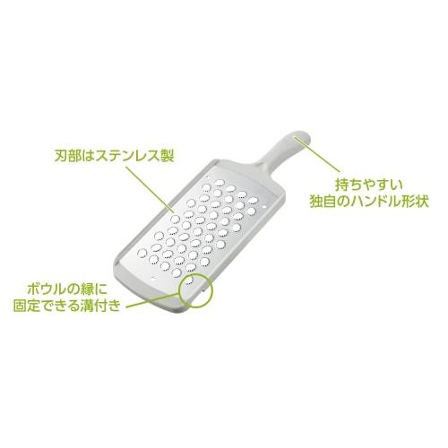 Takagi Kanesada Vegetable Cut Stainless Steel Grater, Dishwasher Safe, Easy-to-Grip Handle, Great for Grating Daikon Radish and Condiments, Made In Ja