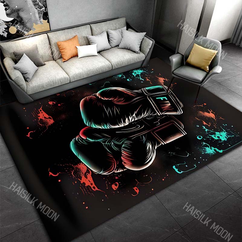 1PC Warrior and dragon, red theme Carpet for Living Room Bedroom Sofa Home Decor Rus Non-slip Floor Mat Luxury Gift