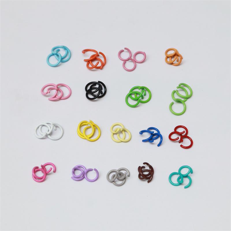 Metal Painted 1.2×8mm Open Jump Rings for DIY Jewelry Crafting | Single Loop C Rings Jewelry Material