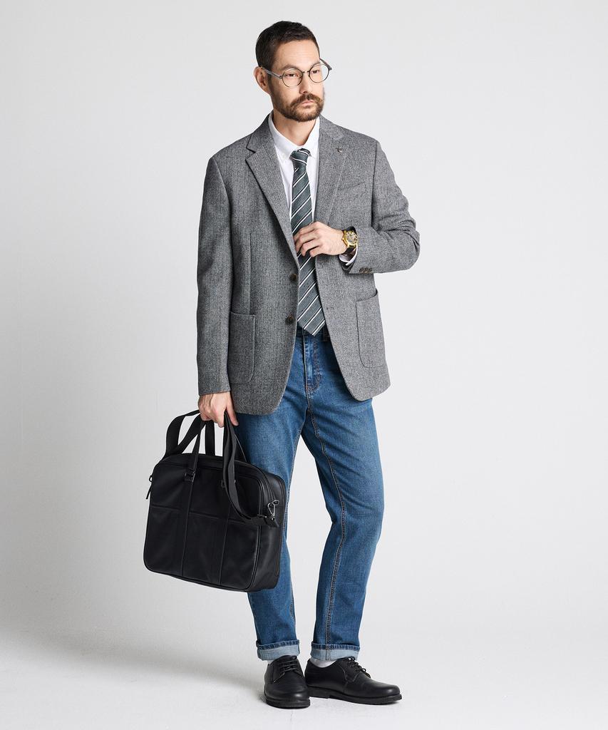 STCO Diems Wool Herringbone Jacket_Gray (Classic Fit)_Djavd02Csg