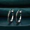 Black Awn Fashion Classic Hoop Earrings Cross Earrings