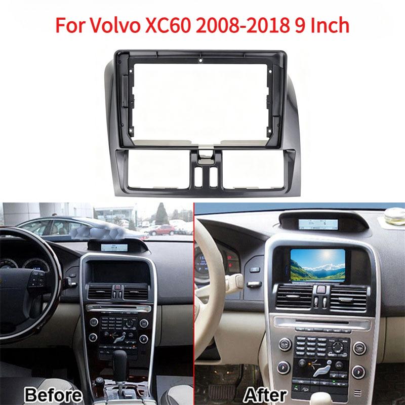 For Volvo XC60 2008-2018 9 Inch Car Fascia Frame Decorative Panel Mounting Auto Interior Accessories