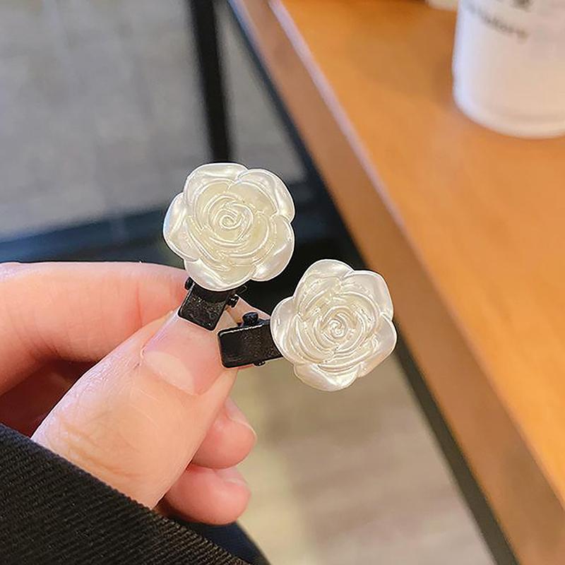 1/2Pcs Fashion Vintage Camellia Hair Clips Headdress Bangs Hair Clip For Women Girls Temperament Side Clip Hair Accessories