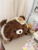 Cartoon Big Face Bear Plushie Backpack Kawaii Lolita Bag Design Shoulder Bag for Woman High Street Fashion Backpack Girl's Gift