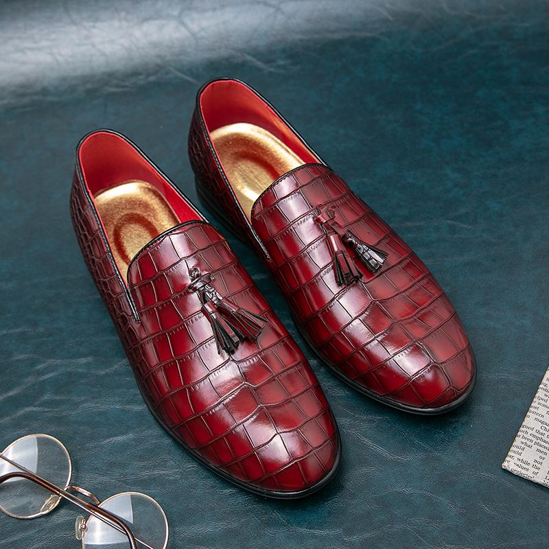 Pánské společenské šaty nadměrné velikosti Italská designérská móda Formální Neformální Obchodní Kožené S třásněmi Svatba Večírek Mokasíny Oxfordky Boty pro muže