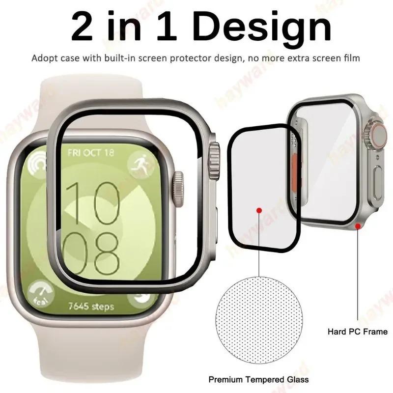 Screen Protector + Tempered Glass Case for Huawei Watch Fit 4 Fit 4 Pro Fit 3 Case Frame As Ultra2 Smart Watch Strap Case