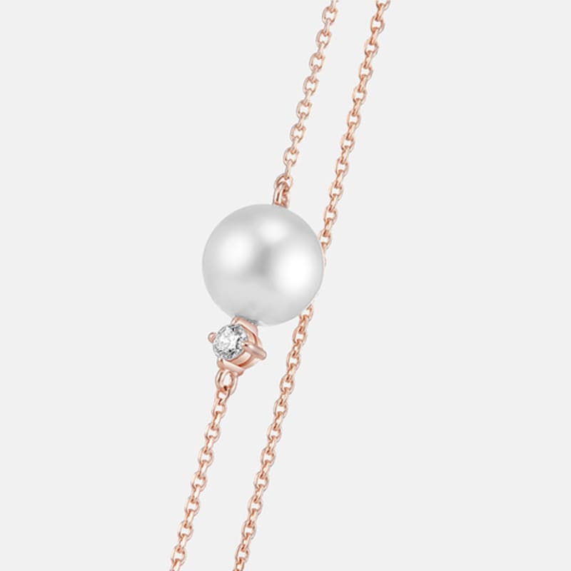 METROCITY JEWELRY René Perla Sterling Silver Rose Bracelet A243SB9213RPA