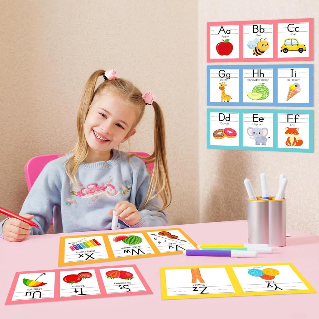 COCHIE Boho Alphabet for Classroom Wall Decorations Kindergarten Preschool, Alphabet Number Line Posters Bulletin Board Set of 12, Back to School ABC