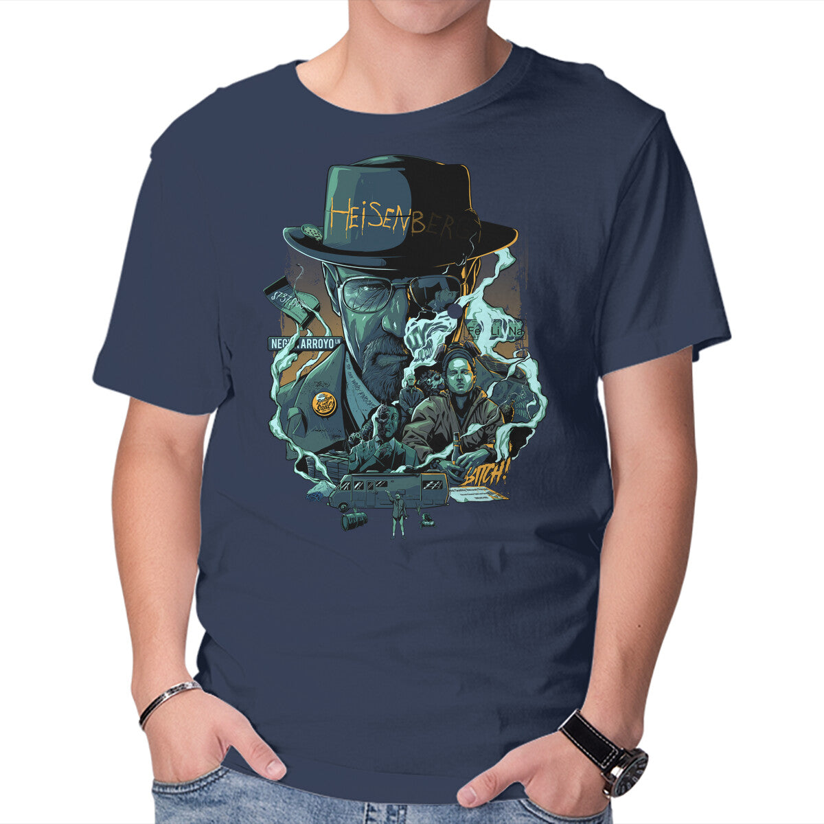 Unisex Crew Neck T-Shirt Master Cook Graphic Short Sleeve Casual Tee M