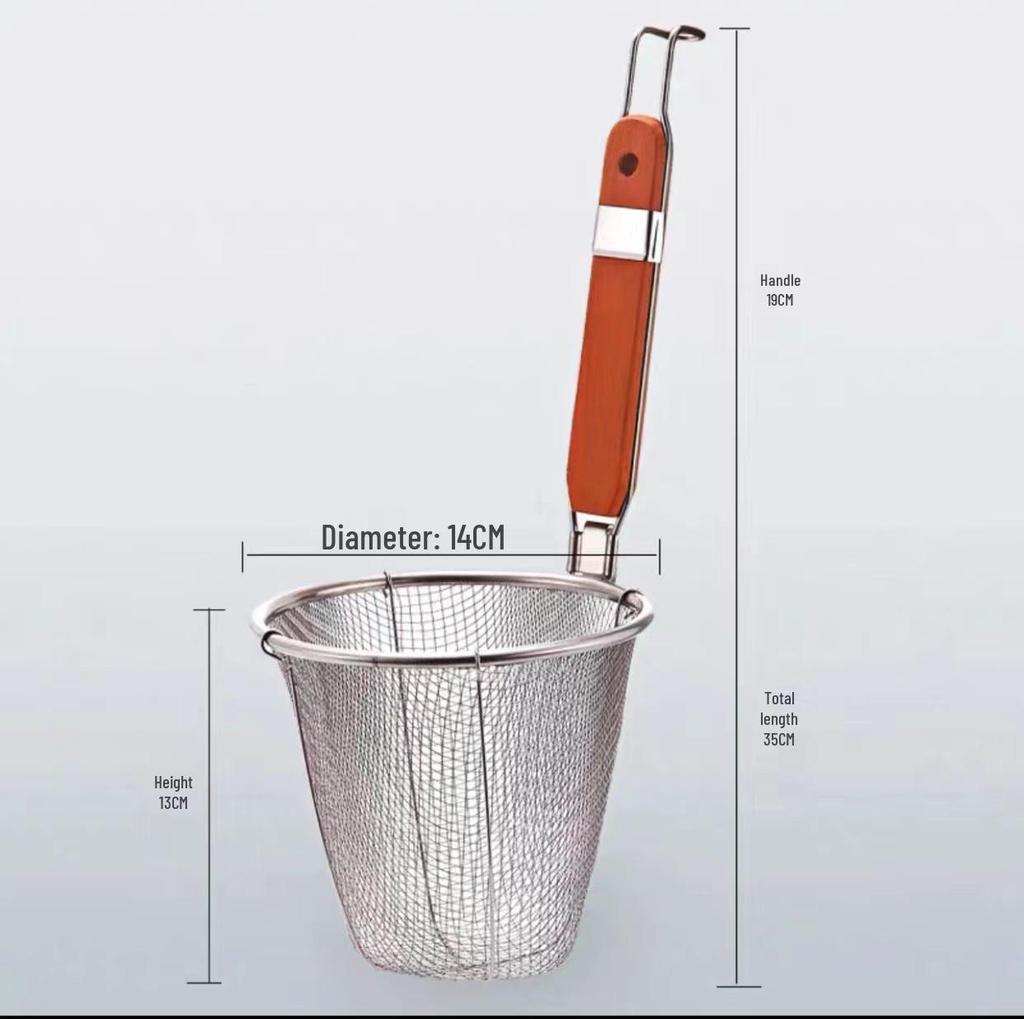 304 Stainless Steel Noodle and Soup Skimmer, Vegetable Strainer, Hot Pot Skimmer, Fine Mesh Strainer.