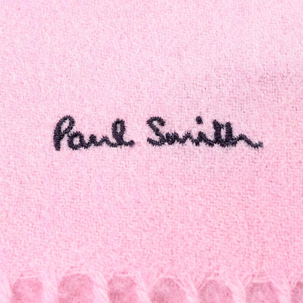 Paul Smith MIA 933D A S04 (Pink, Size 20) - Pre-wrapped Wool Scarf/Stole, Unisex, Logo Embroidery, Perfect as a Gift