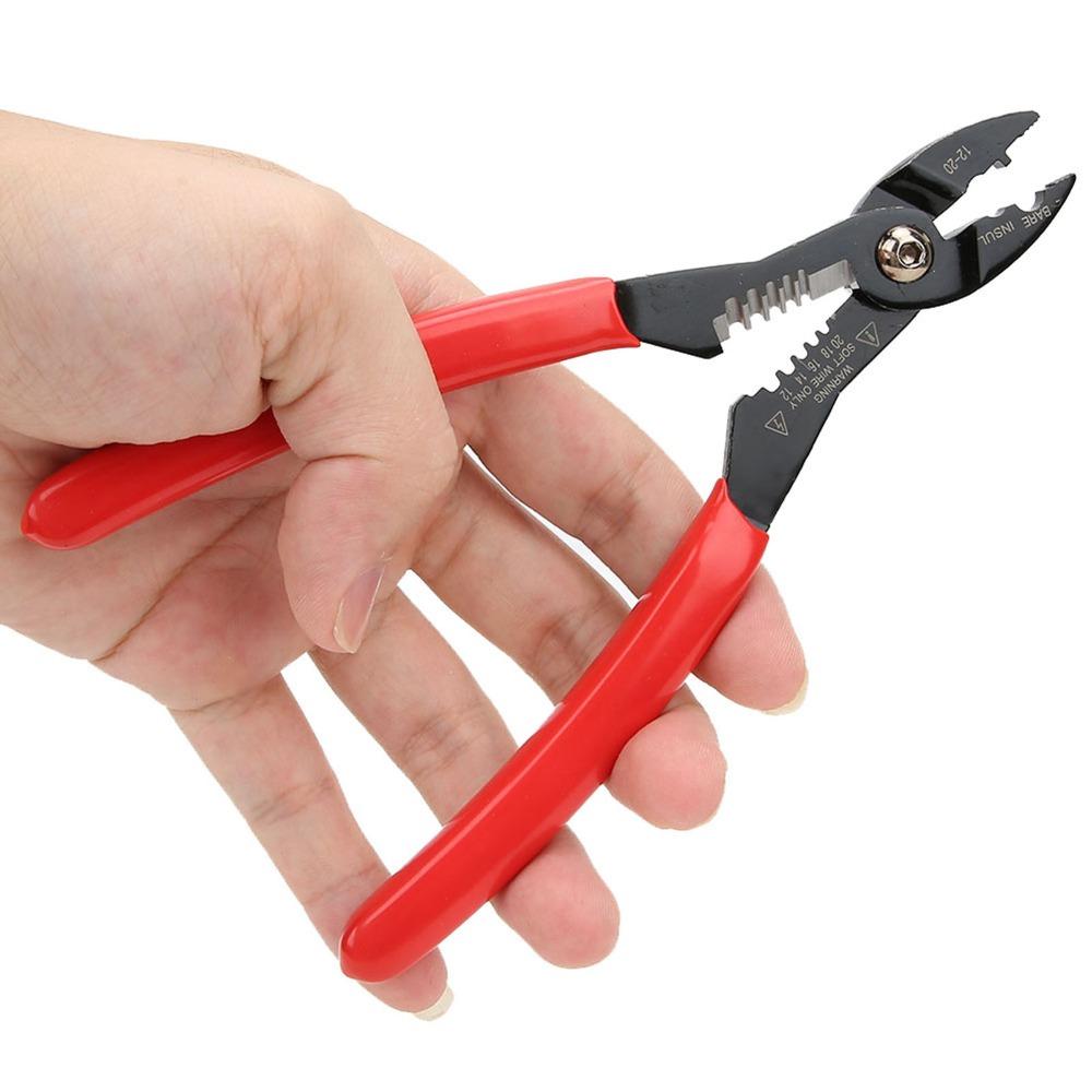7 Inch Length 4 In 1 Wire Crimper Stripper 12-20 AWG Wire Chromium Vanadium Steel Multi-Purpose Electricians Pliers Heat Treated