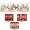 4 Pieces Nutcracker Puppet Statues Christmas Decorations Home Furnishing Crafts Artificial Ornaments