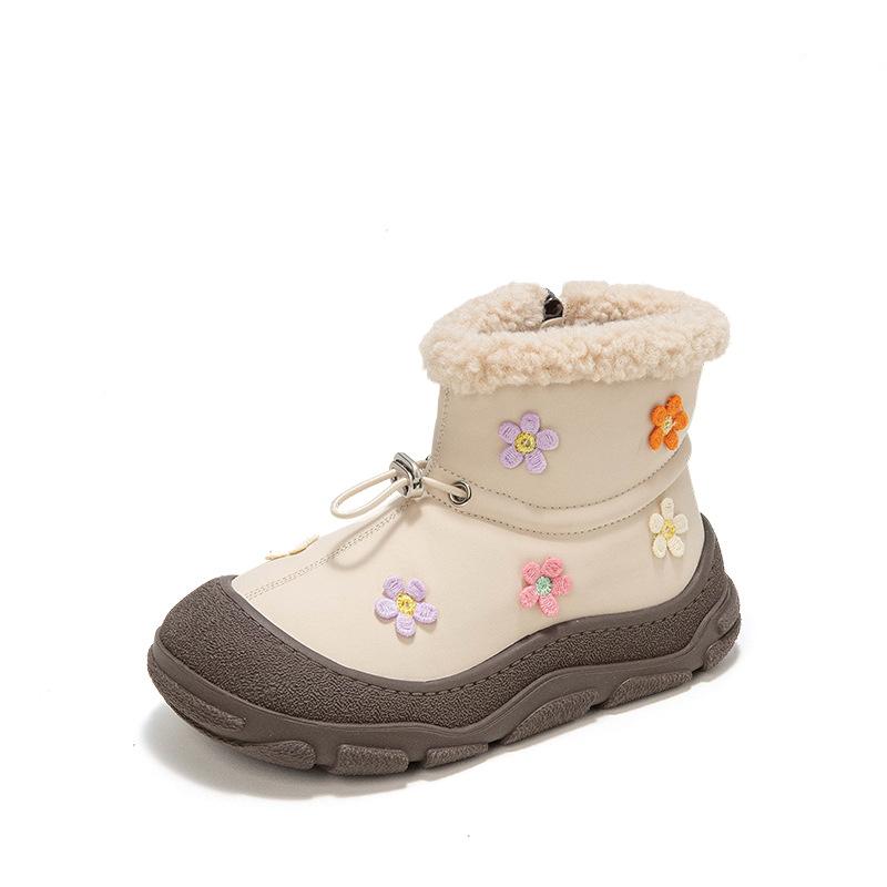 Children's cotton shoes snow boots 2025 new winter snow cotton autumn and winter cotton boots piled and thickened winter shoes to keep warm