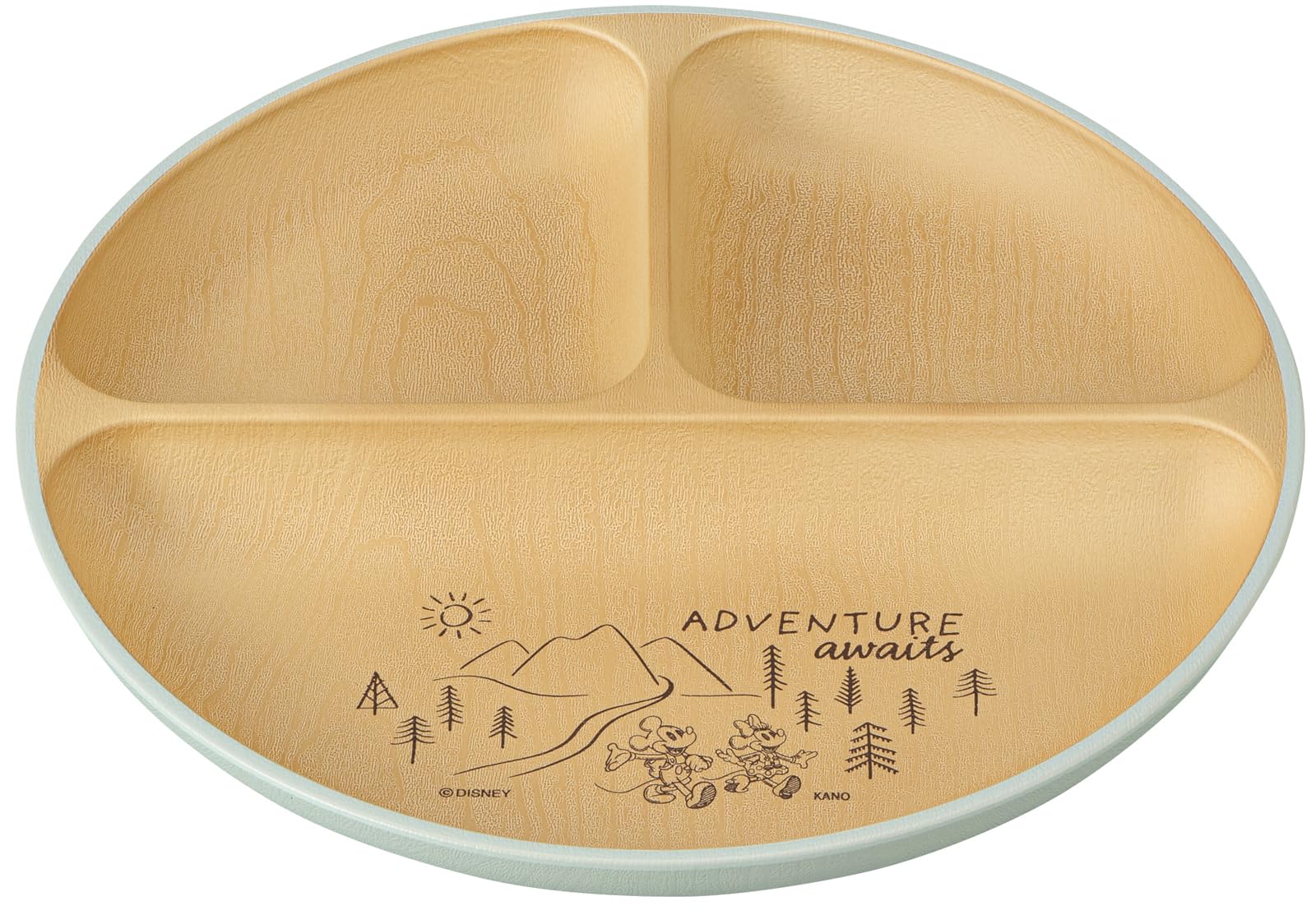 

Kano Disney Mickey Adventure Antibacterial Lunch 25cm 74452 Plate, Diameter, Green, зелёный