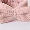 Headband for Women Girls Spa Headband Fuzzy Towel Headband Bowtie Makeup Headband for Washing Face