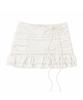 Deulailojeu Lace Shirred Skirt (White)