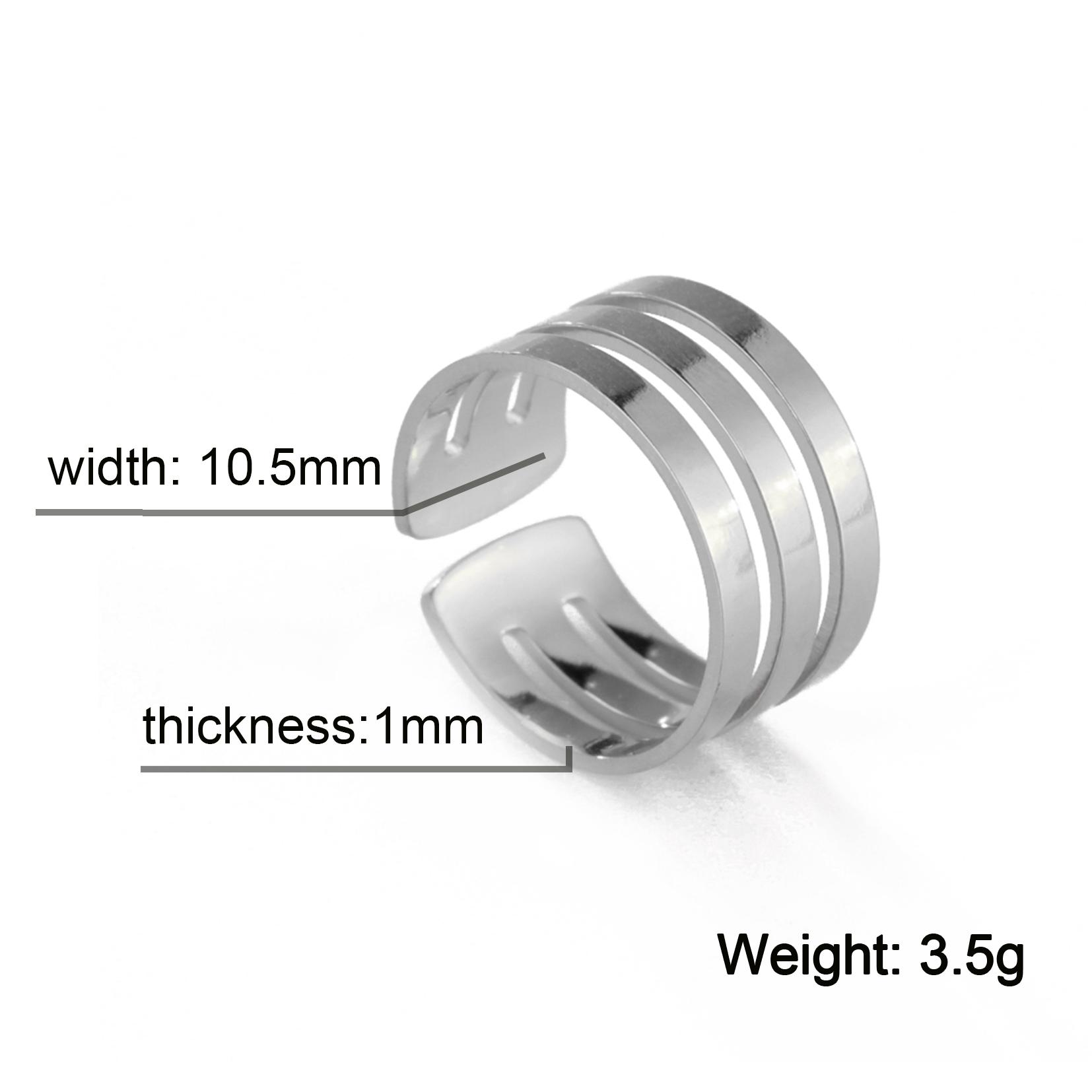 

My Shape Geometric Black Rings for Men Women Stainless Steel Wide Cuff Ring Couple Dating Jewelry anillos mujer bague