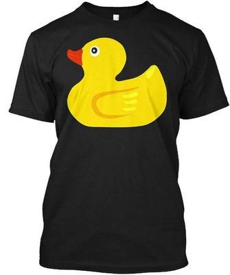 Divertente Maglietta Gialla Anatra di Gomma Ducky Humor Divertimento Made in USA Taglia dalla S alla 5XL