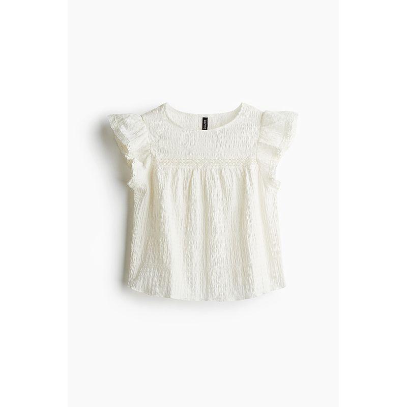 

HMT Shirt Fall 2025 New Arrival Fashion Textured Jersey Tops 1301862 White 155/80