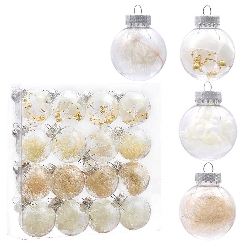 16pcs Plastic Christmas Ball Shatterproof Xmas Tree Hanging Ornament Christmas Spheres Pendant  Xmas