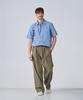 Geonjiulleunseu Chambray Work Short Sleeve Shirt - Light Blue