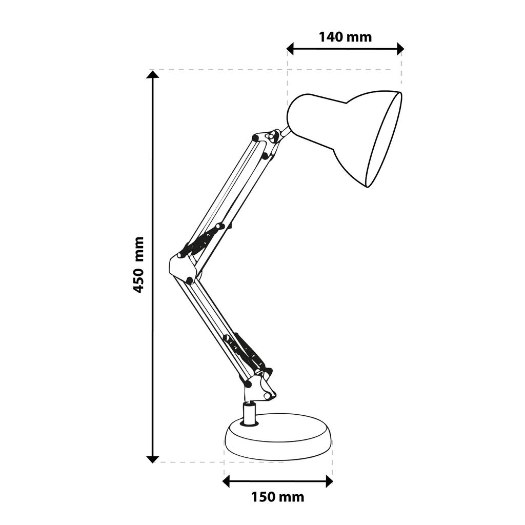 Desk Lamp Drawing Table Lamp E27 Tobi Lumiled + Clamp Desk