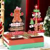 Wooden Gingerbreads Figurine Christmas Tree Decoration For Family Celebration And Kids Room Handmade Ornament