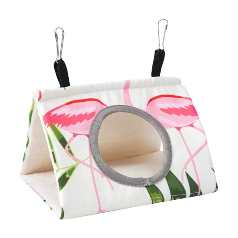 Winter Warm Birds Nest House Parrot Hanging Hammock Plush Bed Parakeets Cage