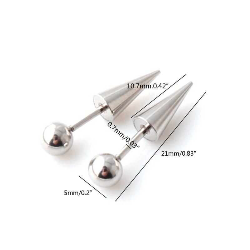 Women Men Round Ball Spike Earrings Stainless Steel Earrings Stud Earrings Punk Gothic Jewelry Gifts for Earrings Lovers