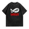 Maglietta Uomo Diabolik Design Occhio Fumetto Rosso Bianco Collo Tondo Pesante Per Cosplay Abbigliaunisexto Casual Lavabile