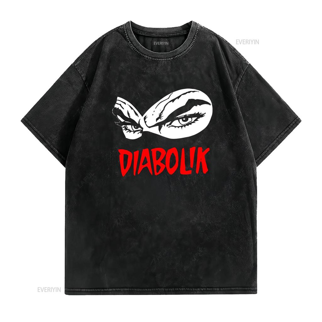 Maglietta Uomo Diabolik Design Occhio Fumetto Rosso Bianco Collo Tondo Pesante Per Cosplay Abbigliaunisexto Casual Lavabile