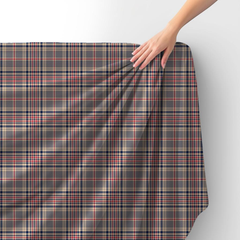 Royal Samt Stoff Polyester Zum Nähen - Motiv Kariert 38