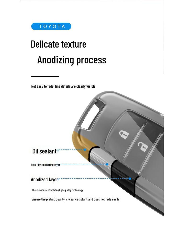 Toyota Key Case for Sienna, Highlander, Camry, RAV4, Land Cruiser, Prado, Venza