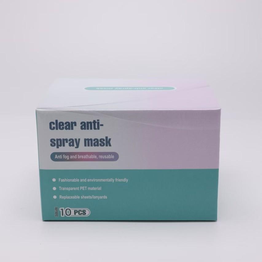 Clear Smile Anti-Beschlag Schönheitsmaske mit Speichelschutz