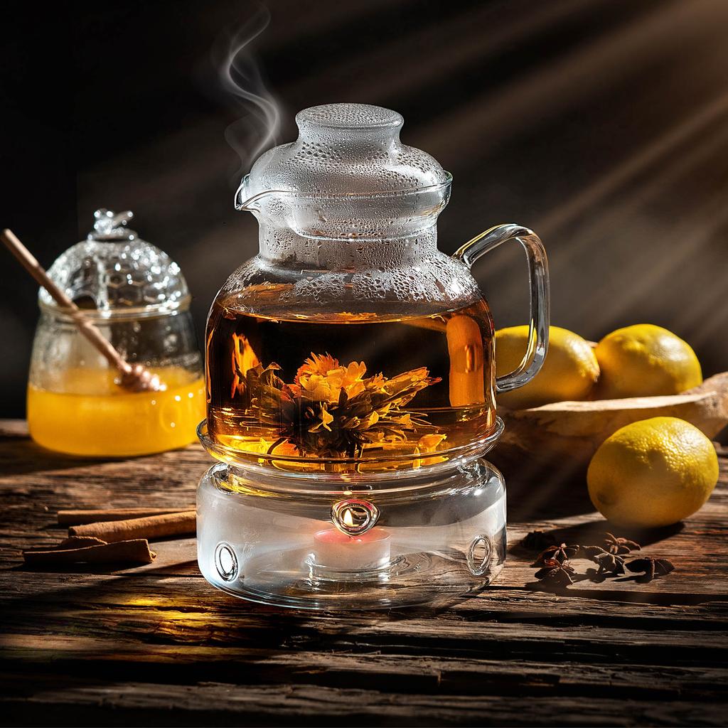 KADAX Ceainic Rezistent la Căldură cu Reșou Simplu 1.5L