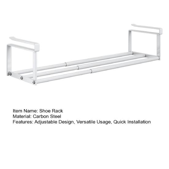 Telescopic Shoe Rack Adjustable Cabinet Storage Hanging Shelf Organizer Multi-Functional No-drill Vertical Shoe Organizer