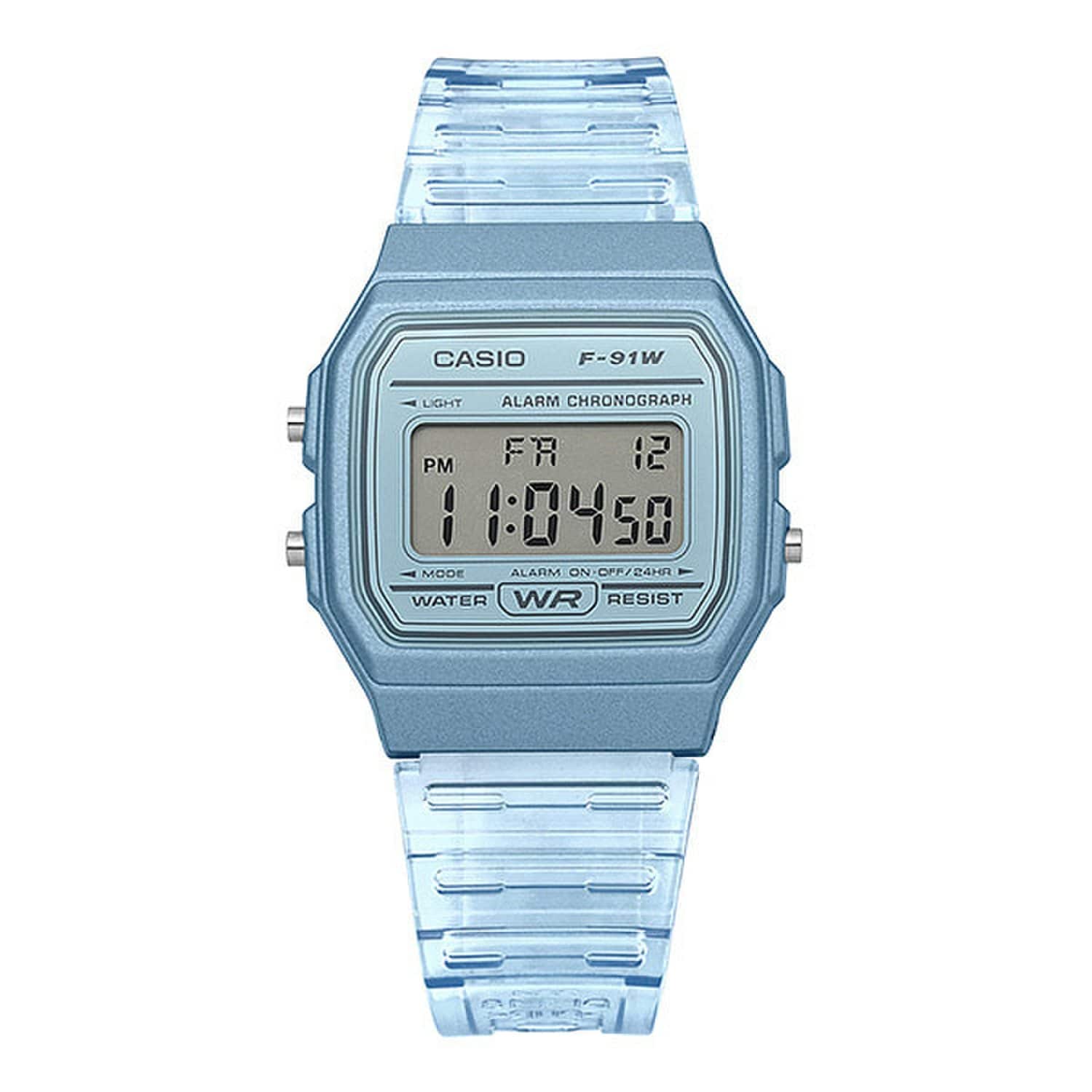 [Casio] F-91WS-2HDF (F-91WS-2) Цифровые квадратные винтажные ретро прозрачные унисекс уретановые часы