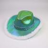 Halloween dress up hot sale shiny cowboy hat glitter diamond strip cowboy hat carnival hat