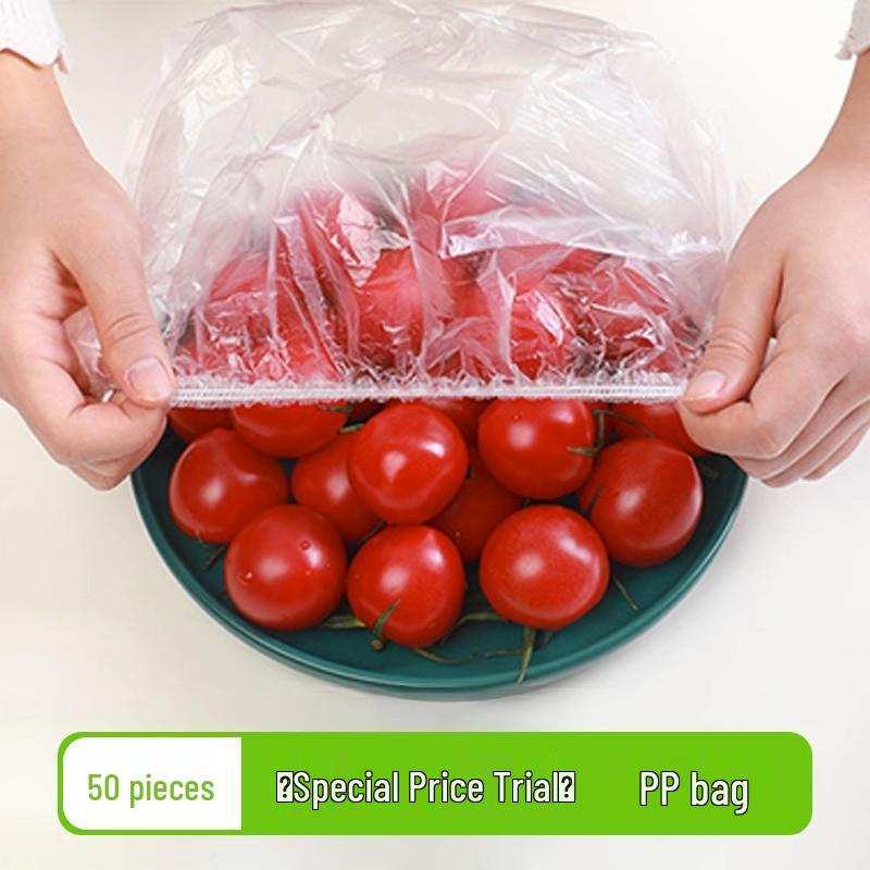 Food Grade Elastic Cling Film Bowl Covers: Disposable Fresh-Keeping Bag for Refrigerator and Kitchen Use Model A