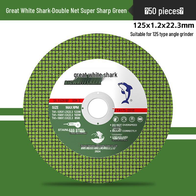 Great White Shark 100mm Stainless Steel Angle Grinder Cutting & Grinding Blade - Sharp & Durable
