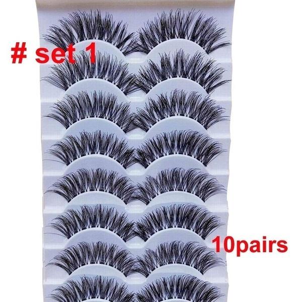 8/20 párov 15-20 mm prírodné 3D umelé mihalnice Makeup Kit Mink Lashes Predlžovanie norkových mihalníc