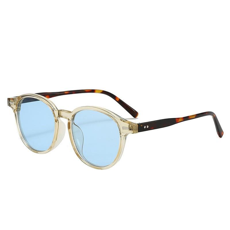 Classic Oval Frame Sunglasses Women New High Quality Women'S Eyewear Fashion Men'S Minimalist Design Glasses Uv400 Eyeglasses